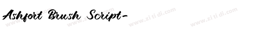 Ashfort Brush Script字体转换
